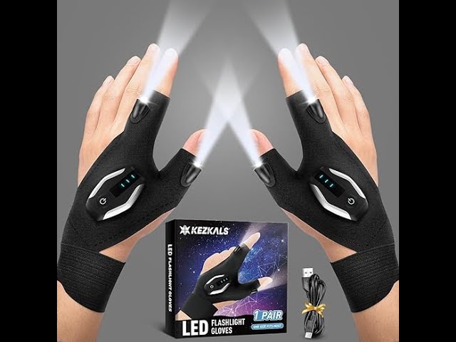 Hinshark Rechargeable LED Flashlight Gloves 