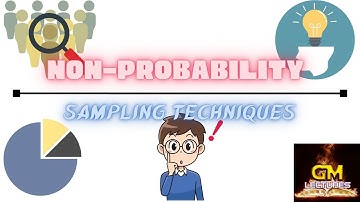 Non-probability Sampling Techniques~ GM Lectures