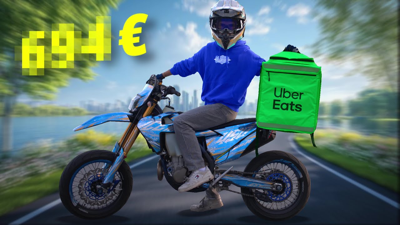 Uber Eats on my Supermoto