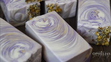 Making and Cutting Lavender Chamomile Cold Process Soap