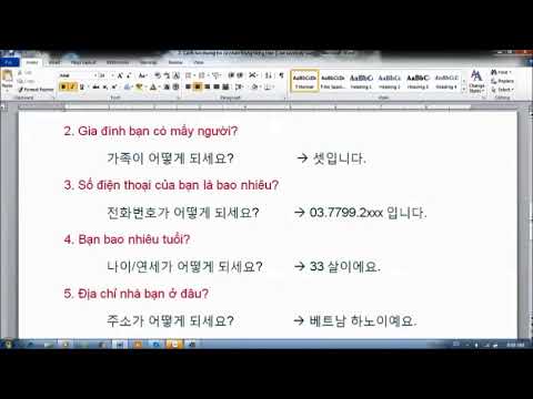 Video Hỏi tên, tuổi, nghề nghiệp bằng tiếng Hàn - Ver. Công... - YouTube