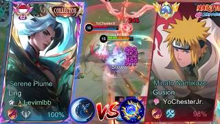 LING FASTHAND VS PRO GUSION MINATO!! LING COLLECTOR FASTHAND INTENSE MATCH VS GLOBAL GUSION MINATO!!