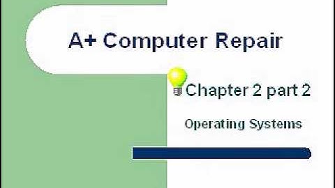 A+ Computer Repair Course Chapter 2 part 2