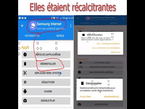 Vidéo: Comment Désinstaller Des Applications Sur Android