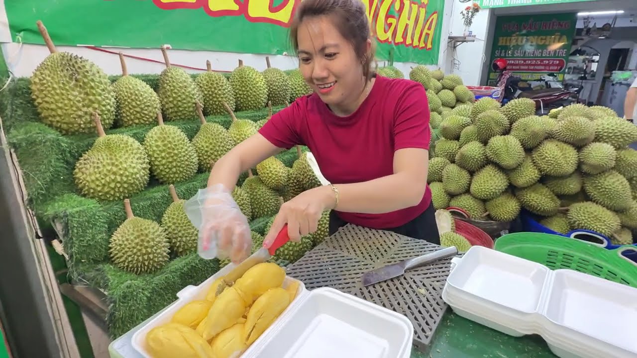 ANH TRAI khui sầu riêng nhìn rất là đã tay CƠM VÀNG ÓNG | Street Food Sai Gon 