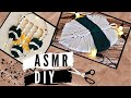 ASMR DIY Makrome Yaprak Yapımı Kağıt ve Makas Sesleri✂️