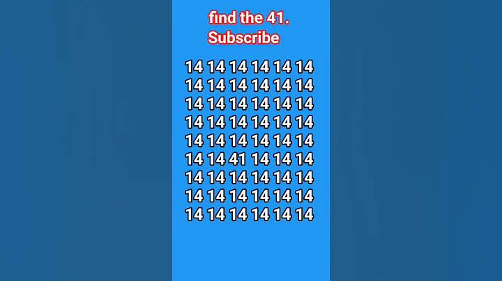 find the 41?#trendingshorts #funny #quiz #puzzle #find #quiztime #gkquiz #maths #generalknowledge
