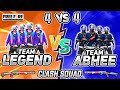 4 vs 4 CLASH SQUAD FREE FIRE || ONLY M1014 CHALLENGE || TEAM ABHEE VS TEAM LEGEND || EPIC FIGHT ||