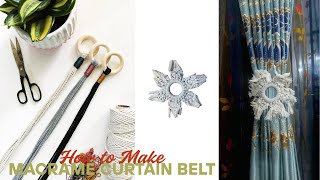 How to Make Macramé Curtain Belt | DIY Easy Curtain Tie Back Tutorial Step-by-Step
