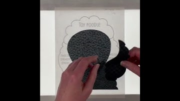 How to assemble the Portuguese Water Dog block from the More Playful Puppies applique pattern