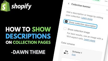 Shopify Dawn Theme: How to Show Descriptions on Collection Pages