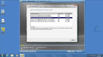 Setting Up VMware Player and Server 2008