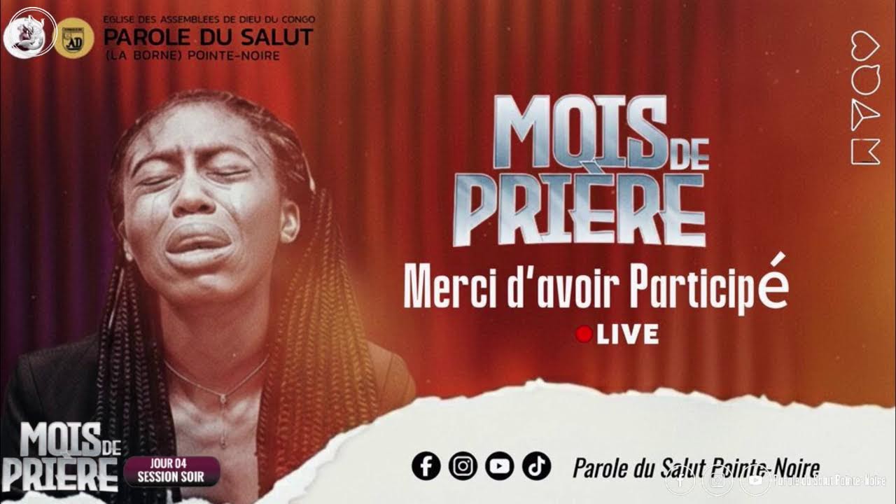 🔴[ 𝐋𝐈𝐕𝐄 𝐈 ] 𝐌𝐨𝐢𝐬 𝐝𝐞 𝐏𝐫𝐢è𝐫𝐞/𝐉𝐨𝐮𝐫 04/𝐒𝐞𝐬𝐬𝐢𝐨𝐧 Soir/ 𝐏𝐬-Pointe-Noire / 𝐌𝐞𝐫𝐜𝐫𝐞𝐝𝐢 𝟐𝟏, 𝐉𝐚𝐧𝐯𝐢𝐞𝐫 𝟐𝟎𝟐𝟔