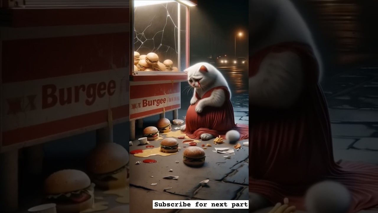 Poor Pregnant Cat Struggles to Make Burgers A Heart-Touching Story Part 1