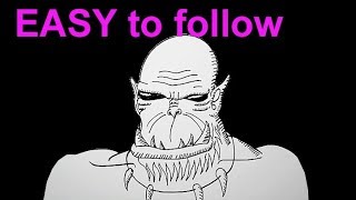 How to draw an orc, VERY EASY to follow