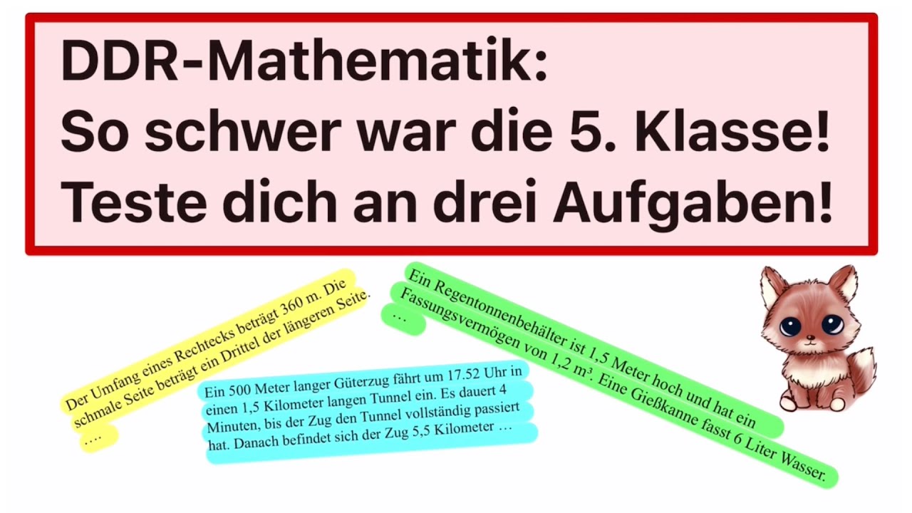DDR Mathematik, so schwer war die 5 Klasse. Teste dich