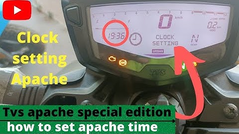 Apache RTR 160 4V  Special Edition Time setting | Apache ka time kaise set karen| how set time