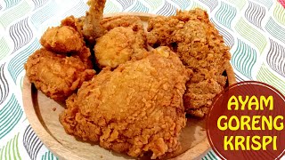 Cara mudah membuat ayam goreng crispy yang renyah. 