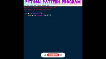 #python 22 To Print Alphabet Pattern Program In Python |Computer Programming #shorts #python #coding