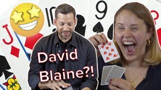 David Blaine Surprises Magic Fans With Card Tricks