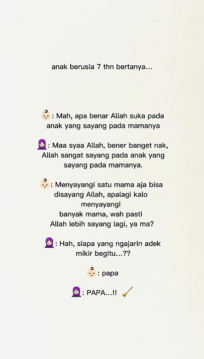 Percakapan anak dan ibu