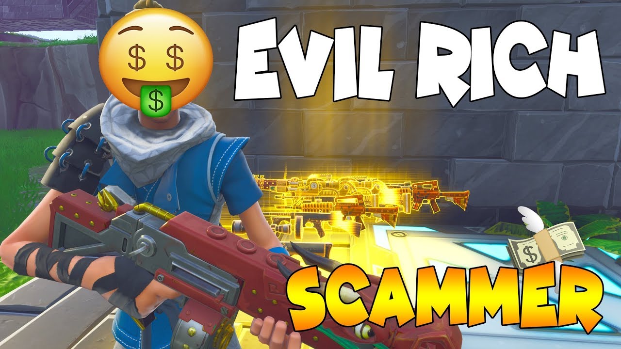 Evil Rich Noob Scammer Scams Himself! 🤑 (Scammer Get Scammed) Fortnite Save The World