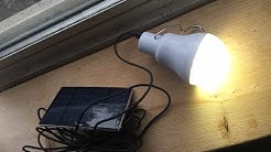 Solar LED Light Bulb Test : 7 hours of Light.