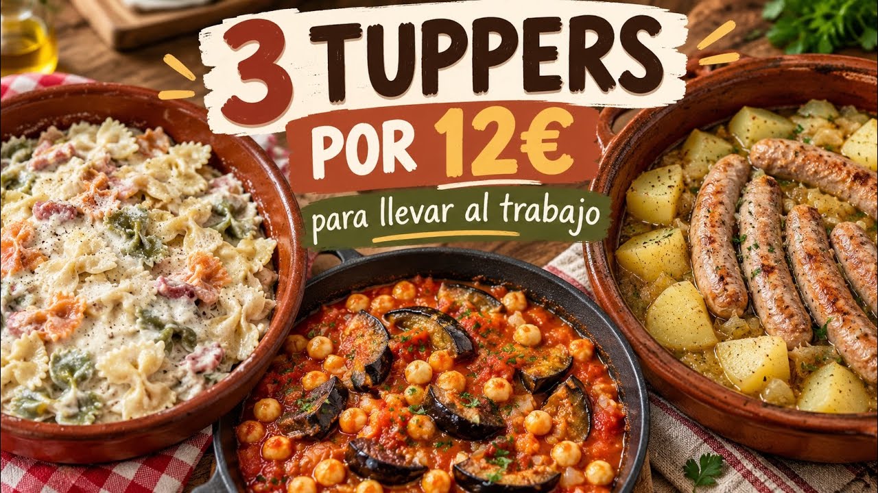 3 TUPPERS para el TRABAJO por solo 12€ 💸 | Recetas Fáciles, ricas y baratas! OS ENSEÑO LA COMPRA🛒