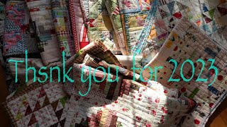 2023年の感謝/チャンネル開始から作ったキルトの動画/Thank you for 2023/Videos of quilt kits made since the channel started