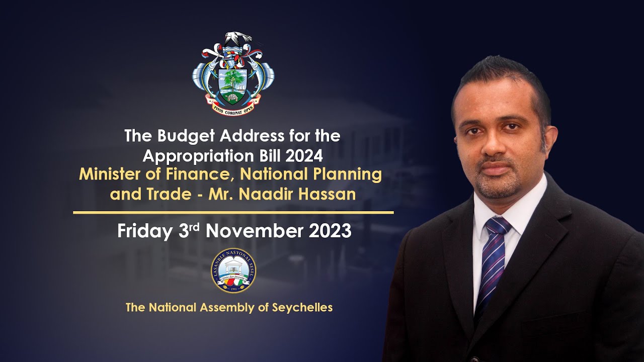 The Budget Address for the Appropriation Bill 2024 Friday 3 November