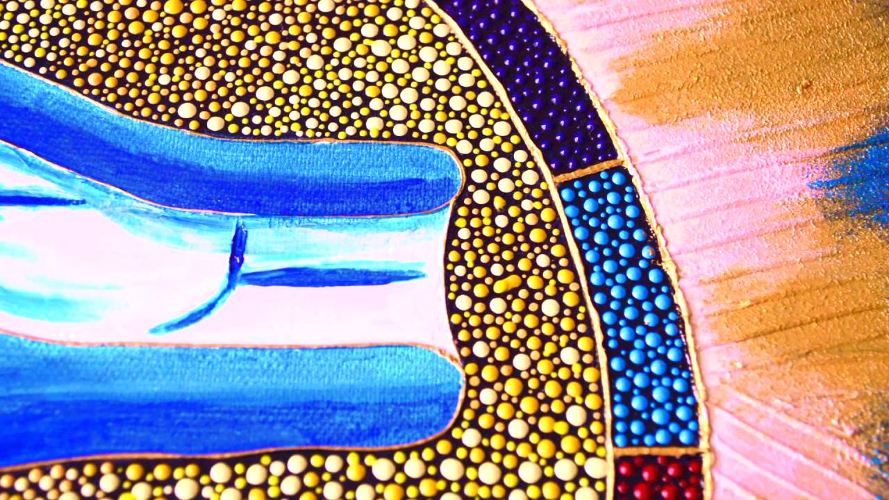 "Eye of Horus" Dotillism Art by Olesea Arts