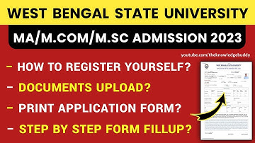 West Bengal State University MCOM/MA/MSC Online Admission Form Fillup 2023 | WBSU PG Admission 2023