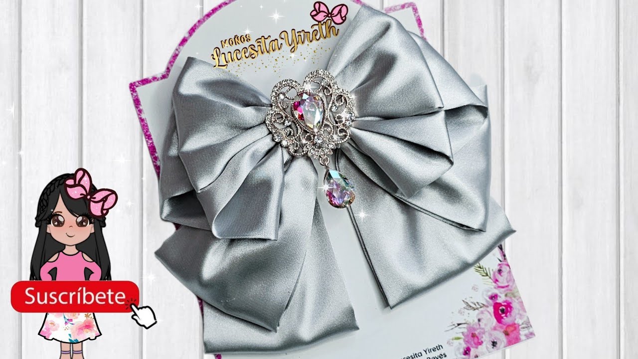 Moño de tela en tendencia Coquette 🎀 #hairbows #lazos #tendencias #coquette #facil