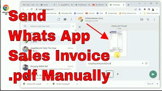 Send Sales Invoice pdf file on Whats App Manually How to do. screenshot 2