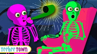Haunted Skeletons Party Halloween Song + Spooky Scary Skeleton Songs | Teehee Town