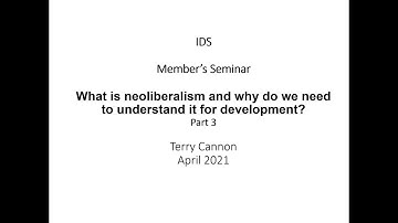 Neo liberalism – what is it and why is it crucial to understand for development? Part three
