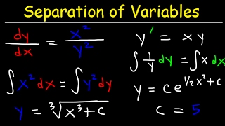 Separable First Order Differential Equations - Basic Introduction