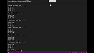 Python Project for Beginners: Tic Tac Toe in VS Code | Step-by-Step Output ❌⭕