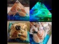 LED light lamp with shells cast in epoxy resin||DIY