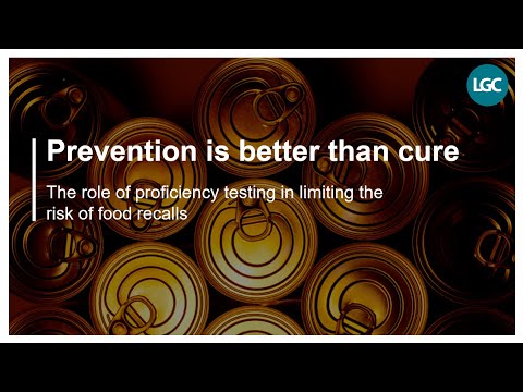 LGC Proficiency Testing webinar: Food Analysis white paper - Prevention is better than cure