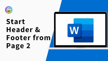 How to start header and footer from the second page Page 2 in Word without section breaks