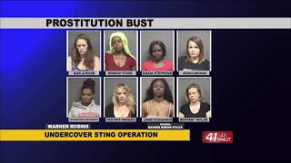8 women arrested in Warner Robins for prostitution