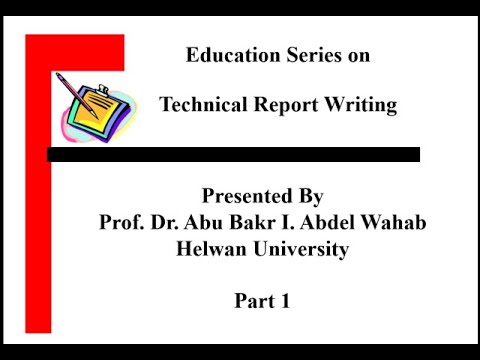 Technical report Writing Part 1