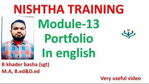 NISHTHA PORTFOLIO ACTIVITY  MODULE-13 IN ENGLISH