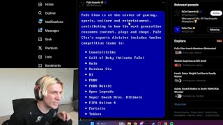 xQc Reacts to Faze Clan will be staying in esports