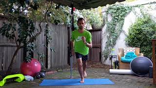 Single Leg Squats w/ 3-direction Toe Taps (Right)
