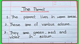 The Parrot ? ️ essay in english | Easy 10lines on Parrot | Simple Essay on the Parrot ? in English|