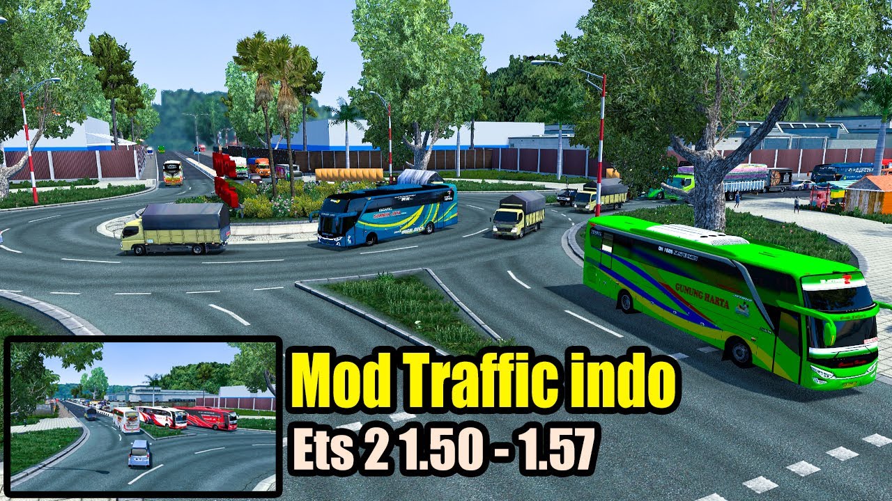 Free Downloads|| Mod Traffic Indo_ets 1.50 - 1.57 || Test gameplay 1.57