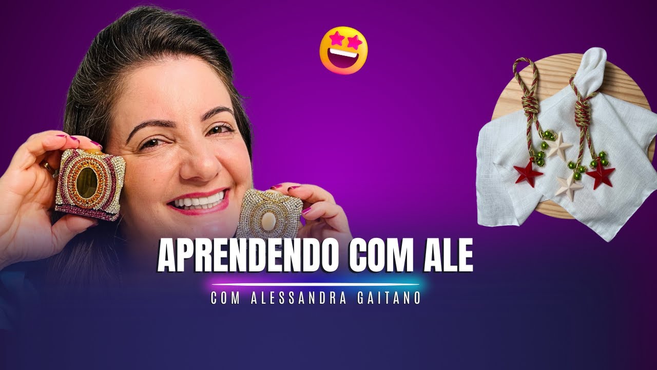 Aprendendo com Ale: Aprenda a Criar um Porta Guardanapo para Natal | Live #24