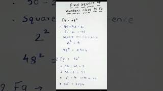 Find square number close to 50 #square #numbers #vedicmaths #vedic #memes #mentalmath